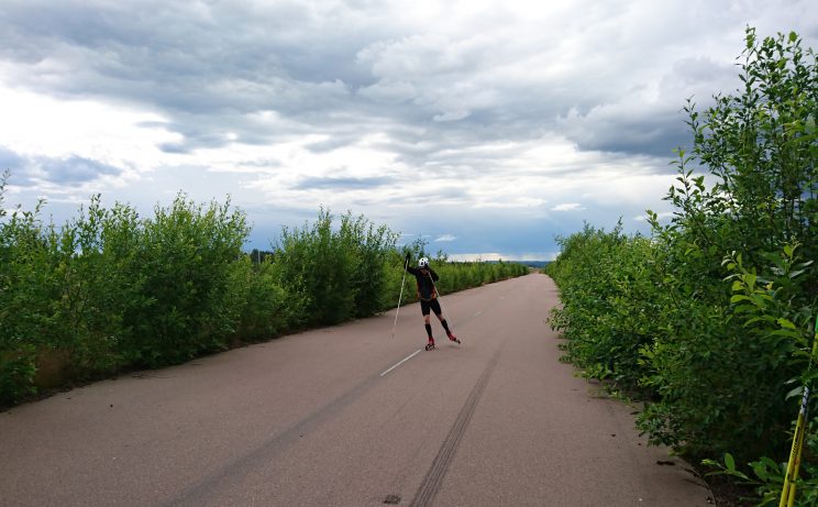 Roller skiing at Dala Airport